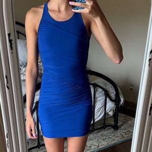 Soprano Blue Sleeveless Bodycon Dress